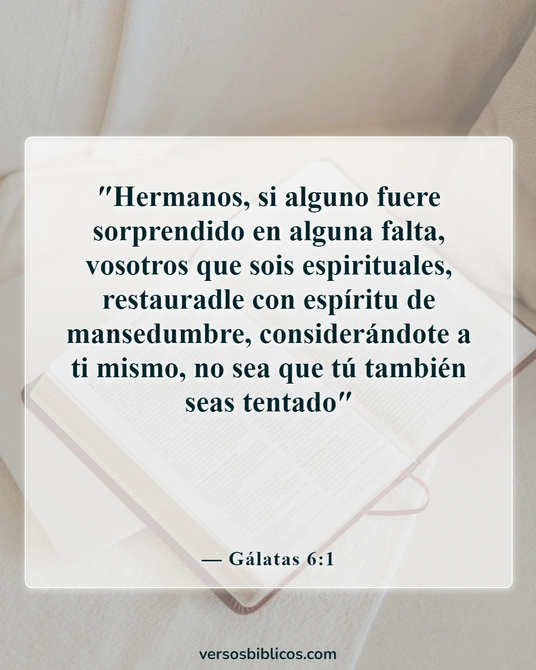 Versículos de la Biblia sobre los conflictos (Gálatas 6:1)