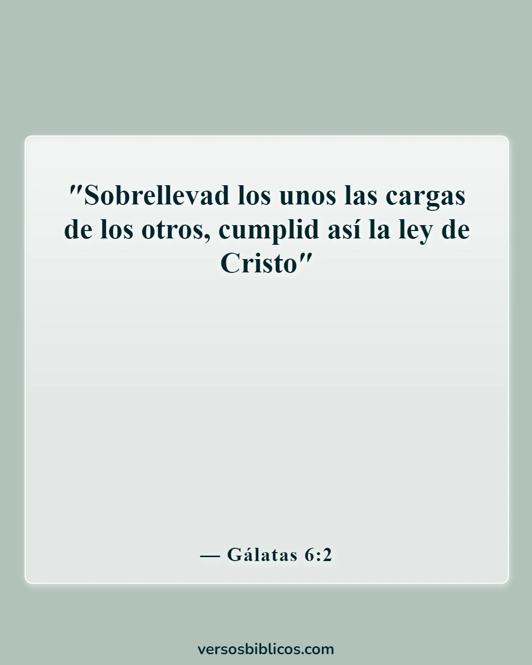 Versículos de la Biblia sobre el duelo por la pérdida de un ser querido (Gálatas 6:2)