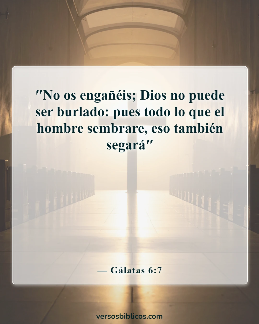 Versículos de la Biblia sobre el karma (Gálatas 6:7)