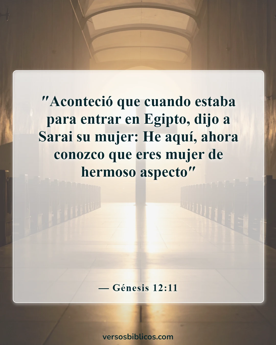 Versículos de la Biblia sobre la belleza de la mujer (Génesis 12:11)