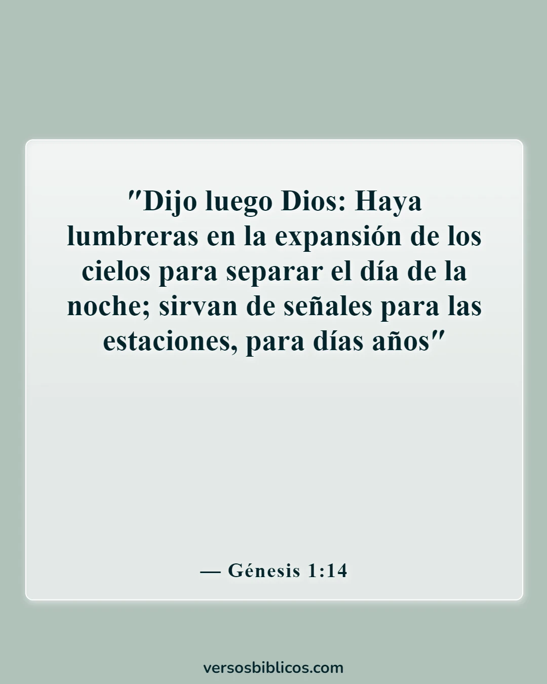 Versículos de la Biblia sobre advertencias contra la astrología (Génesis 1:14)
