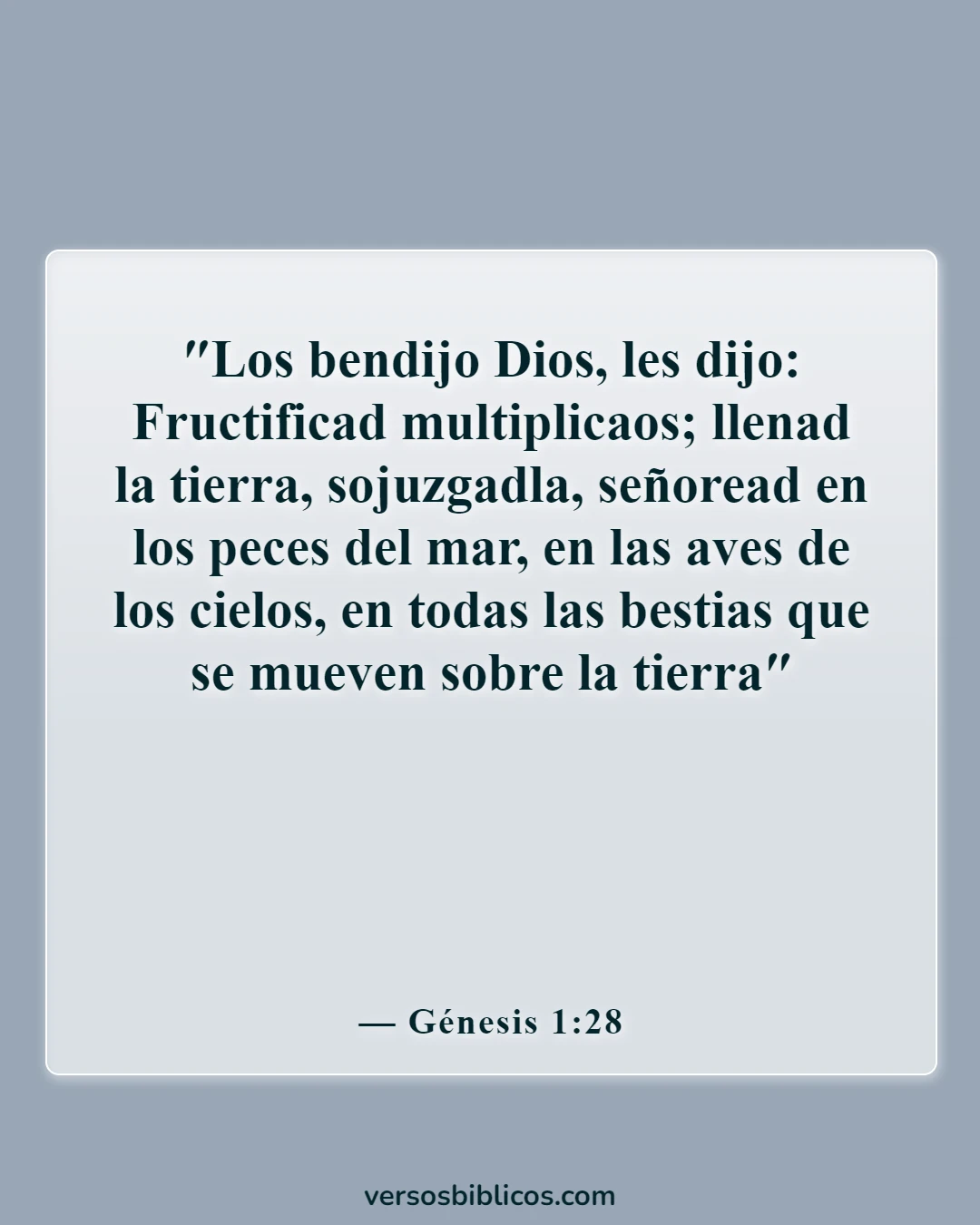 Versículos de la Biblia sobre dar fruto (Génesis 1:28)
