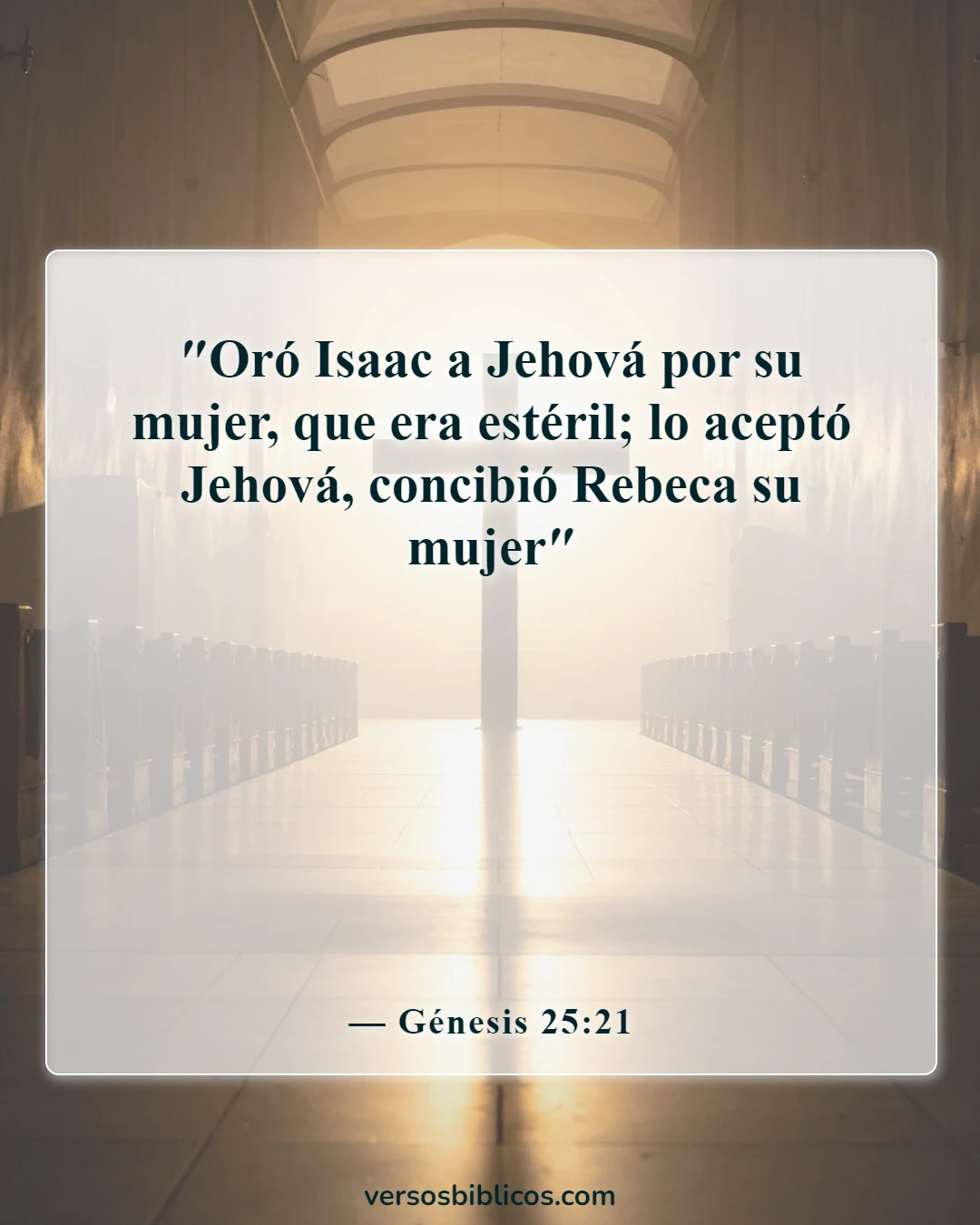Versículos de la Biblia sobre problemas de fertilidad (Génesis 25:21)