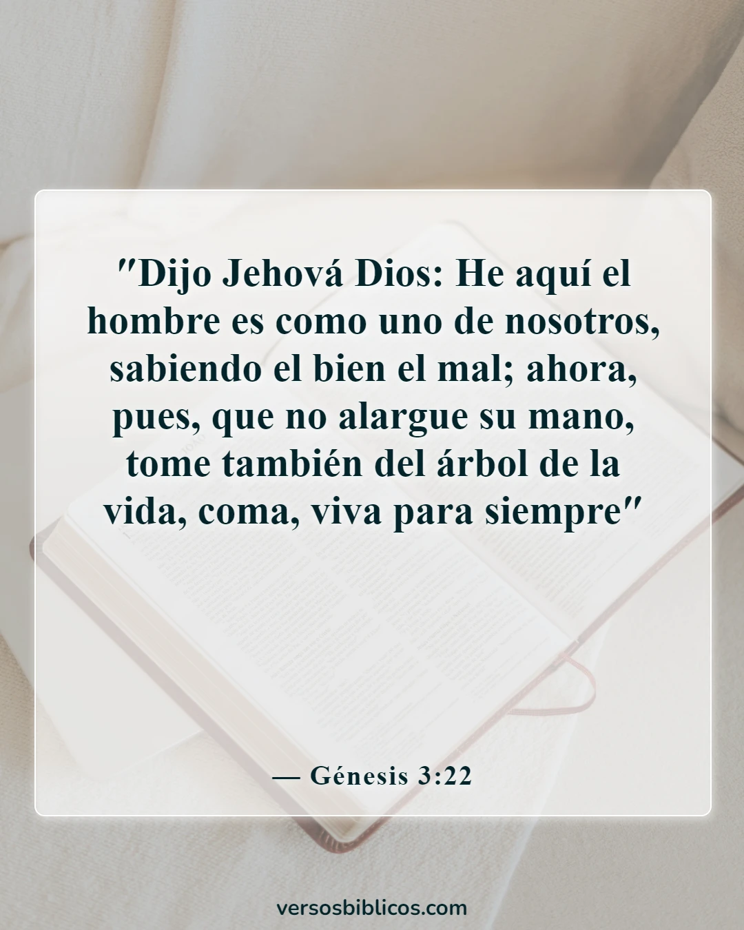 Versículos de la Biblia sobre los árboles (Génesis 3:22)
