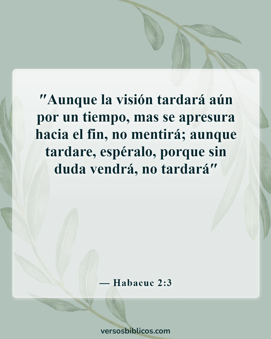 Versículos de la Biblia sobre esperar pacientemente (Habacuc 2:3)