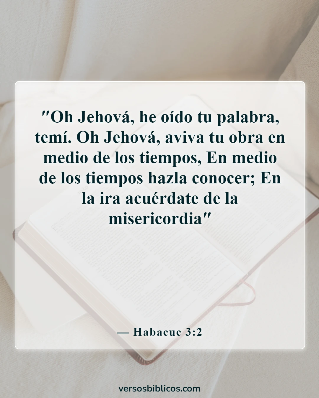 Versículos de la Biblia sobre el avivamiento y el despertar espiritual (Habacuc 3:2)