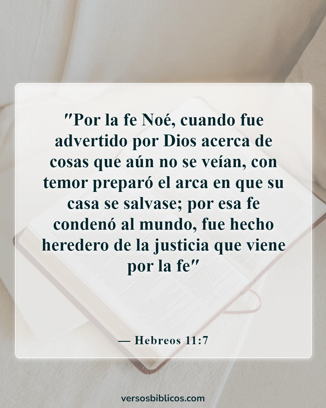 Versículos de la Biblia sobre dar fruto (Hebreos 11:7)