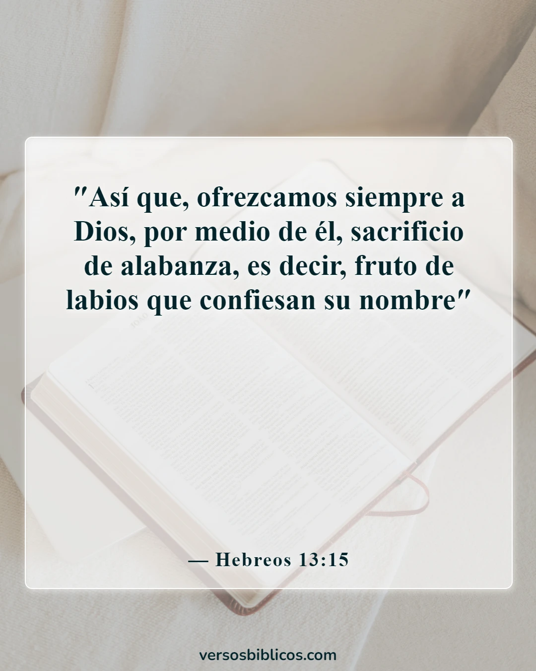 Versículos de la Biblia sobre el canto (Hebreos 13:15)