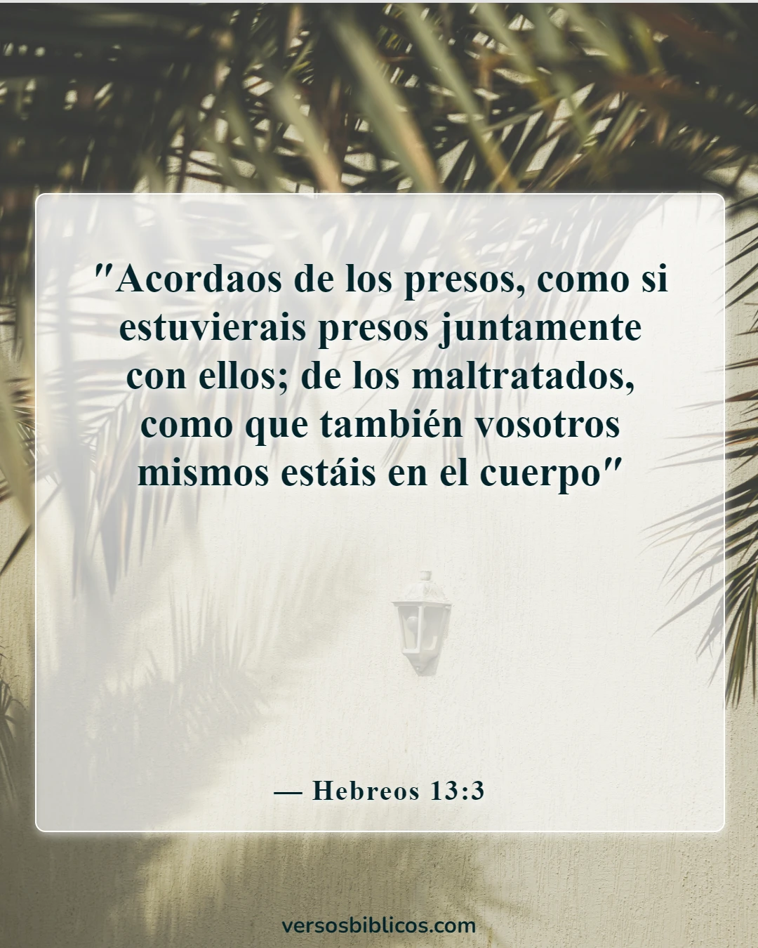 Versículos de la Biblia sobre la compasión (Hebreos 13:3)