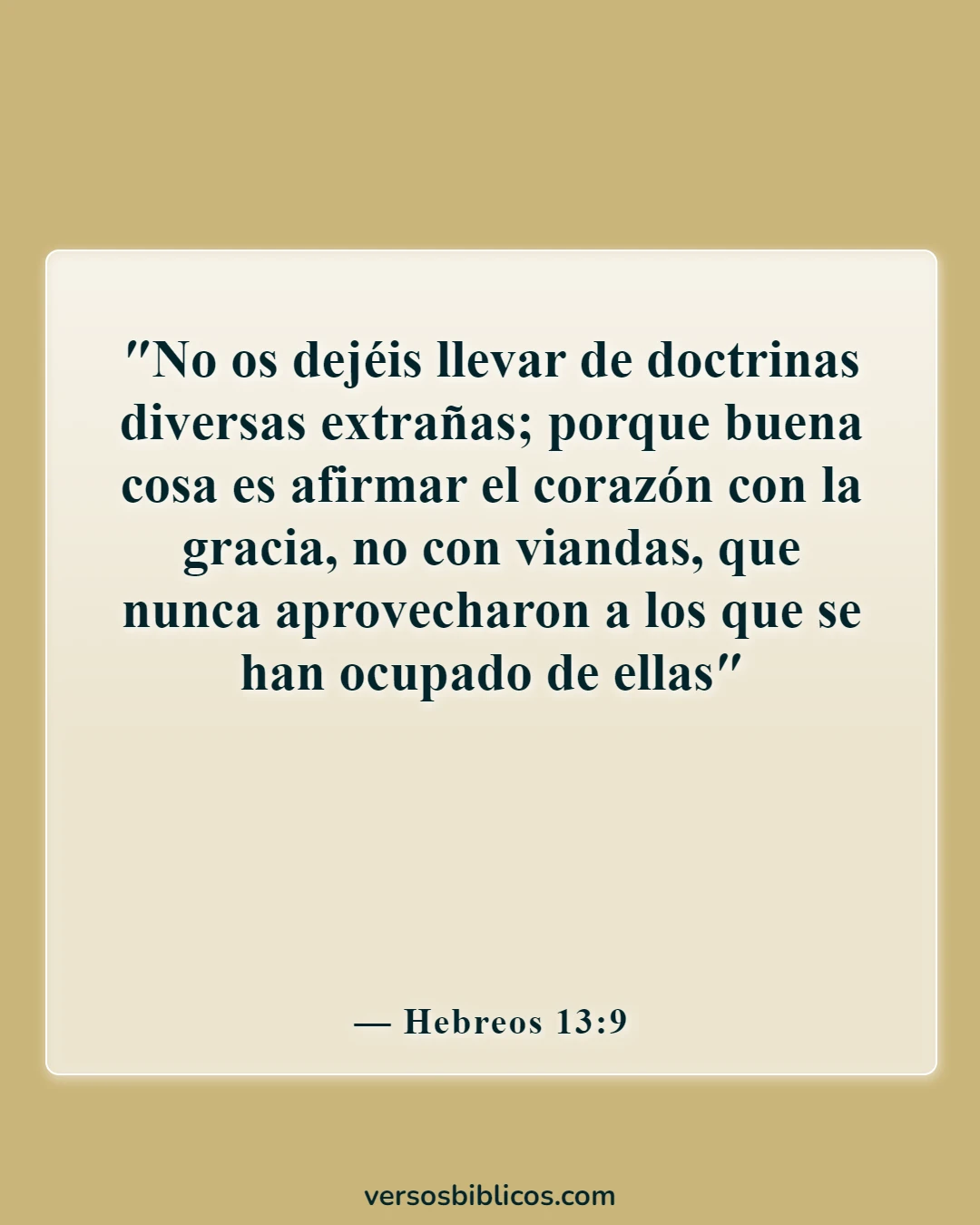 Versículos de la Biblia sobre la advertencia de los falsos profetas (Hebreos 13:9)