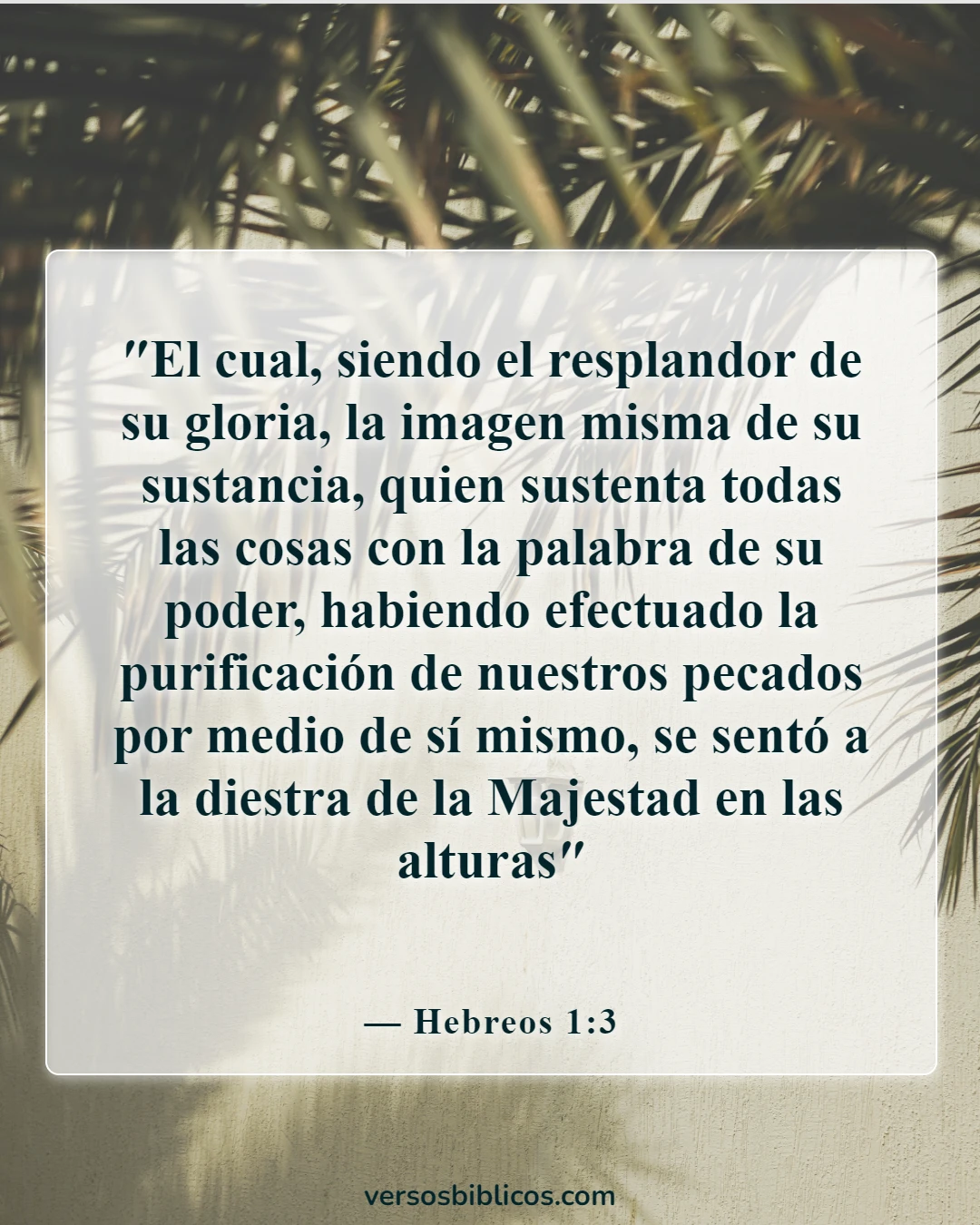 Versículos de la Biblia sobre Jesús (Hebreos 1:3)