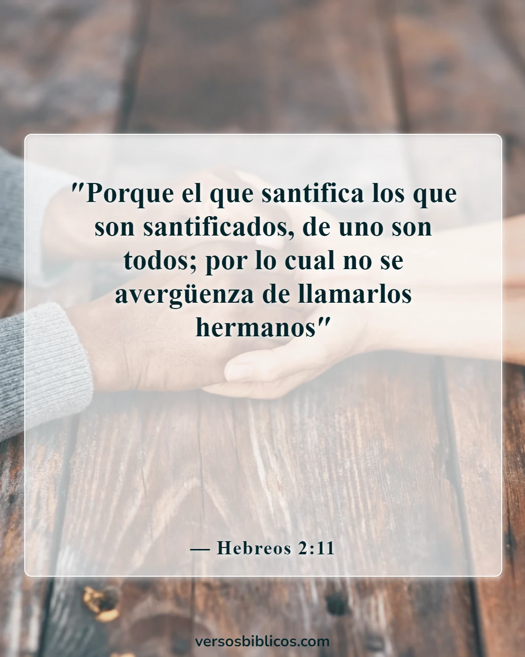 Versículos de la Biblia sobre Jesús hermanos y hermanas (Hebreos 2:11)