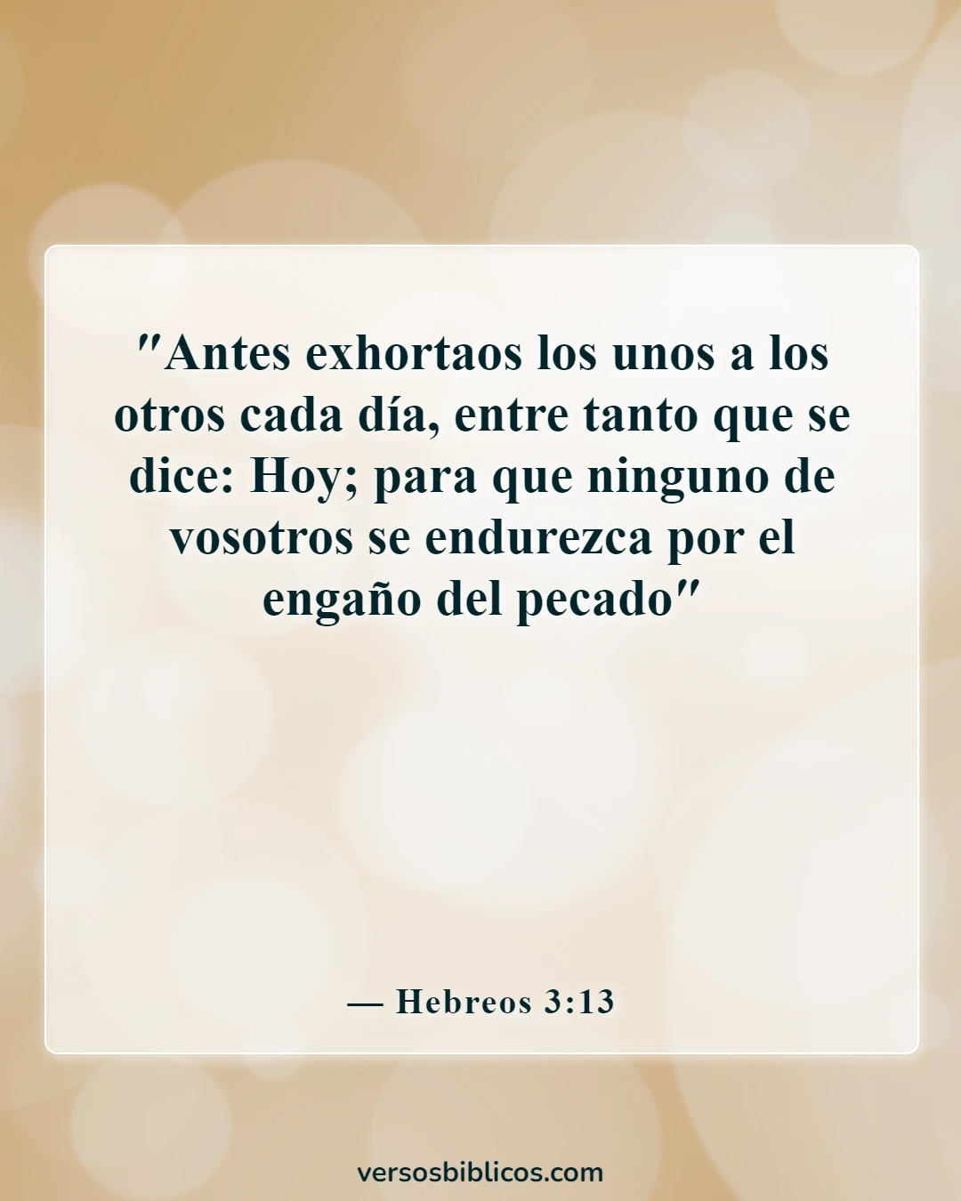 Versículos de la Biblia sobre el discernimiento (Hebreos 3:13)