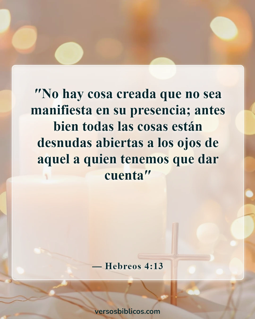 Versículos de la Biblia sobre el karma (Hebreos 4:13)