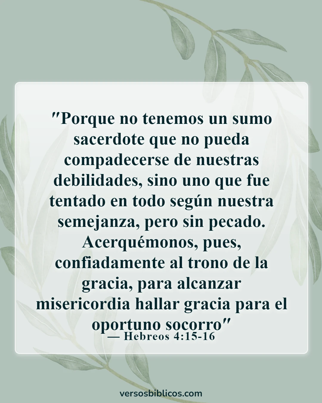 Versículos de la Biblia sobre la victoria en el nombre de Jesús (Hebreos 4:15-16)