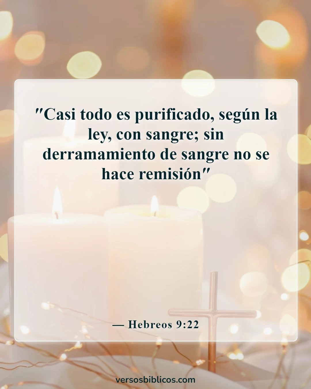 Versículos de la Biblia sobre la victoria a través de la sangre de Jesús (Hebreos 9:22)