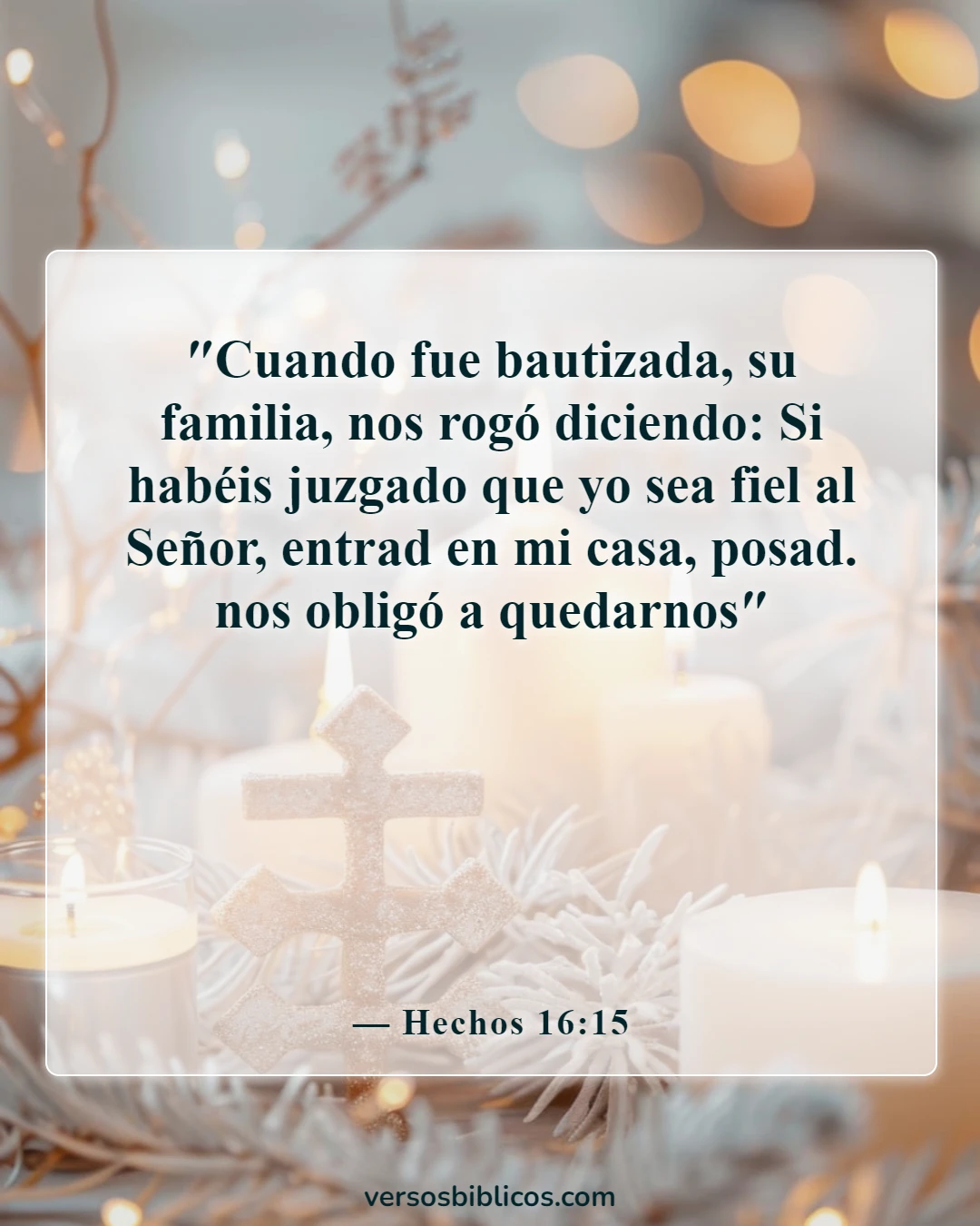 Versículos de la Biblia sobre el bautismo infantil (Hechos 16:15)