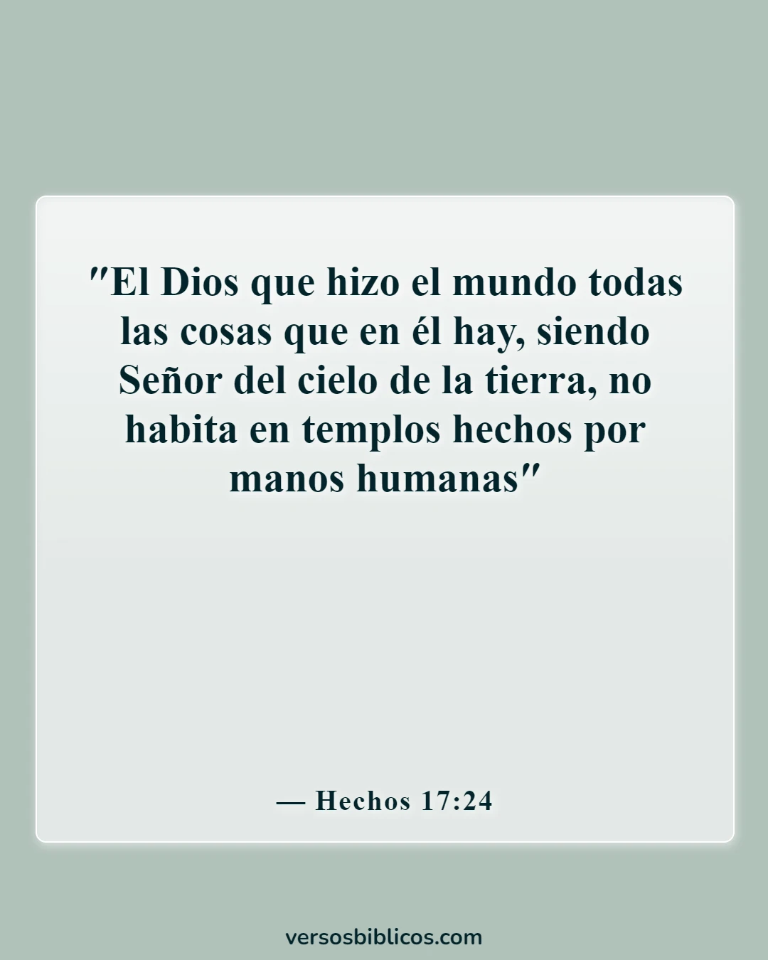 Versículos de la Biblia sobre la hermosa creación de Dios (Hechos 17:24)