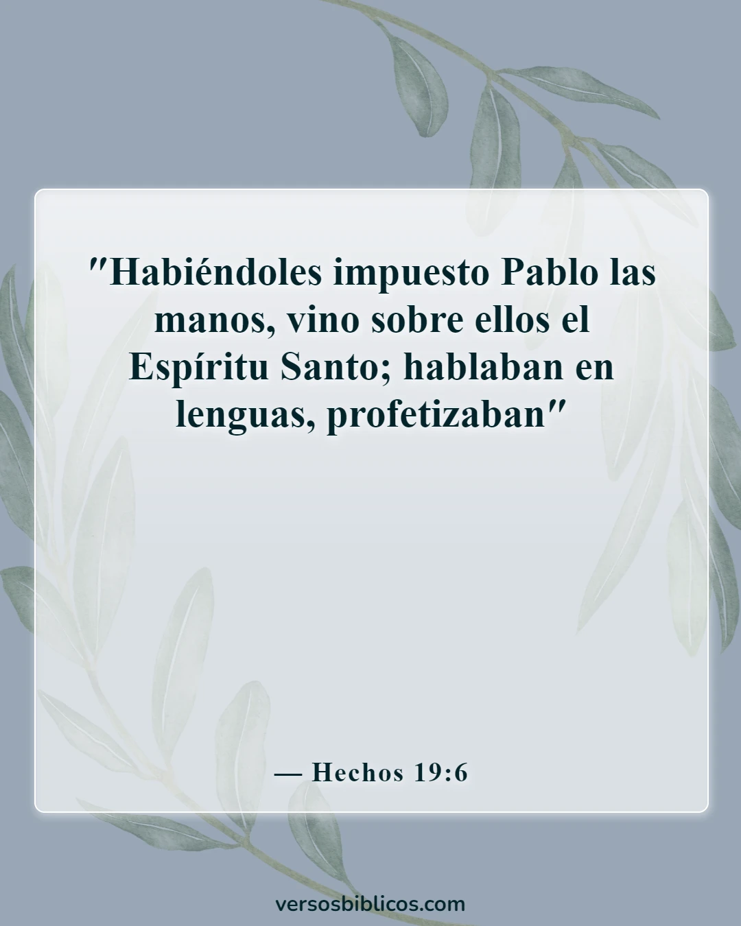 Versículos de la Biblia sobre hablar en lenguas (Hechos 19:6)