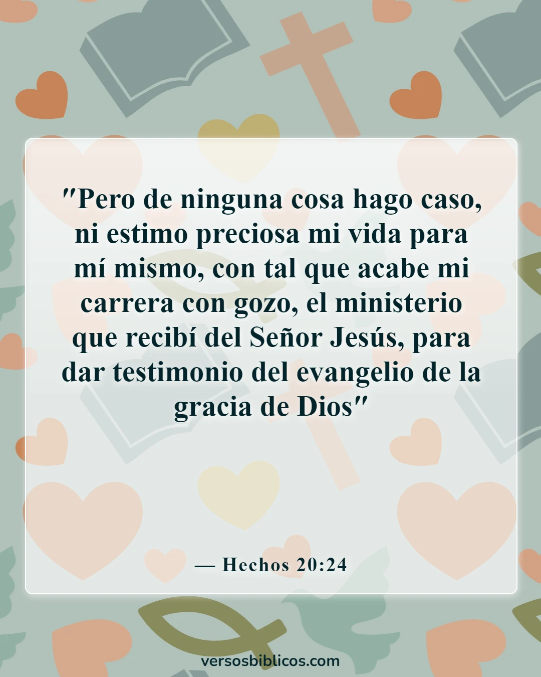 Versículos de la Biblia sobre el testimonio (Hechos 20:24)