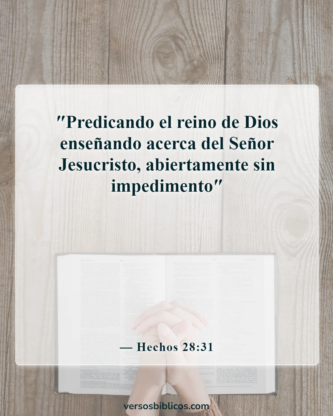 Versículos de la Biblia sobre la audacia (Hechos 28:31)