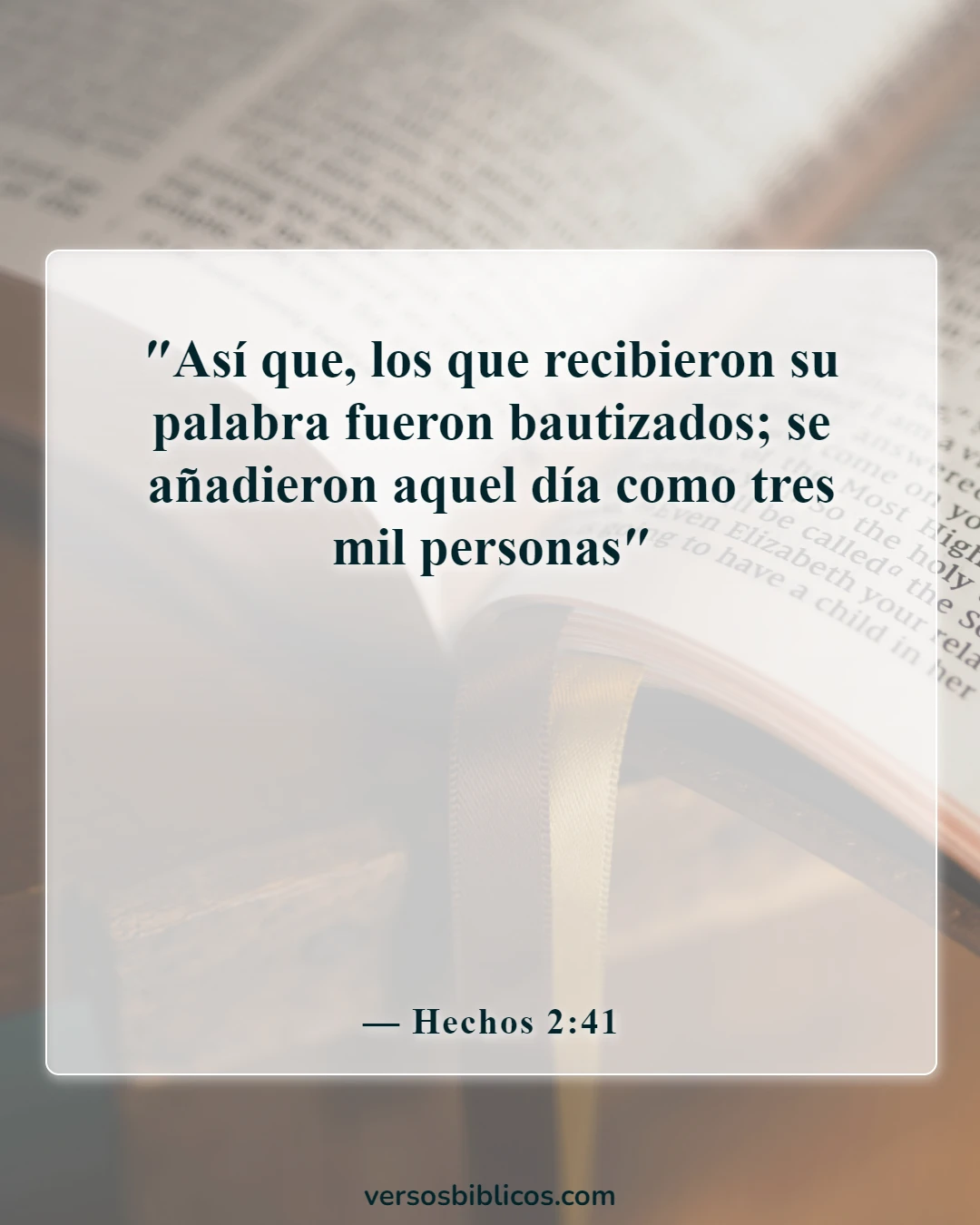 Versículos de la Biblia sobre cómo llevar a otros a Dios (Hechos 2:41)