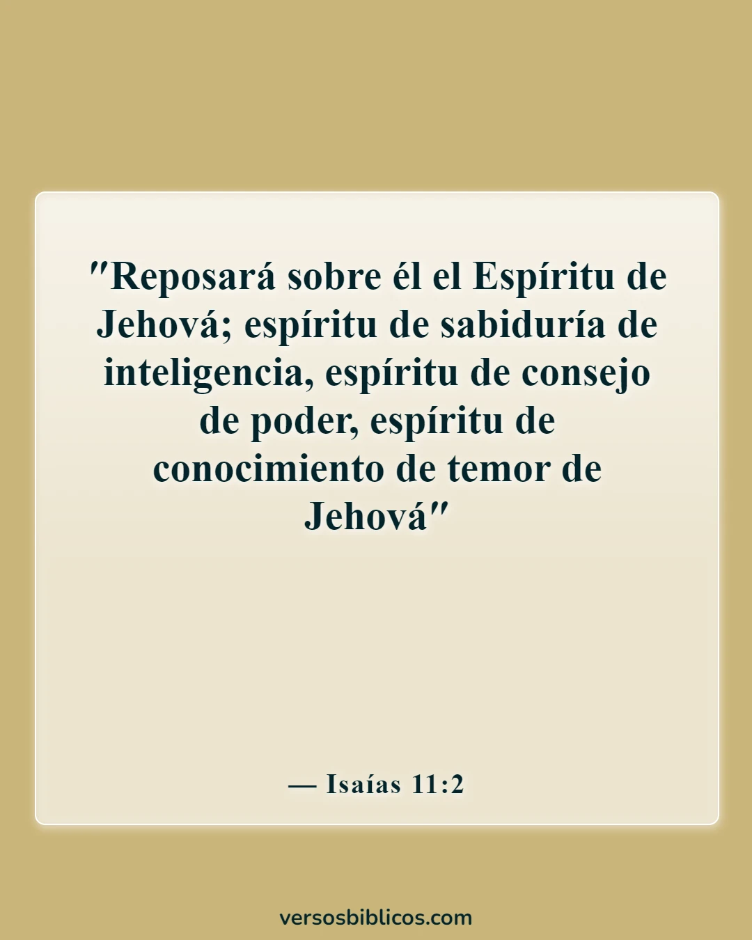 Versículos de la Biblia sobre la sabiduría de Salomón (Isaías 11:2)