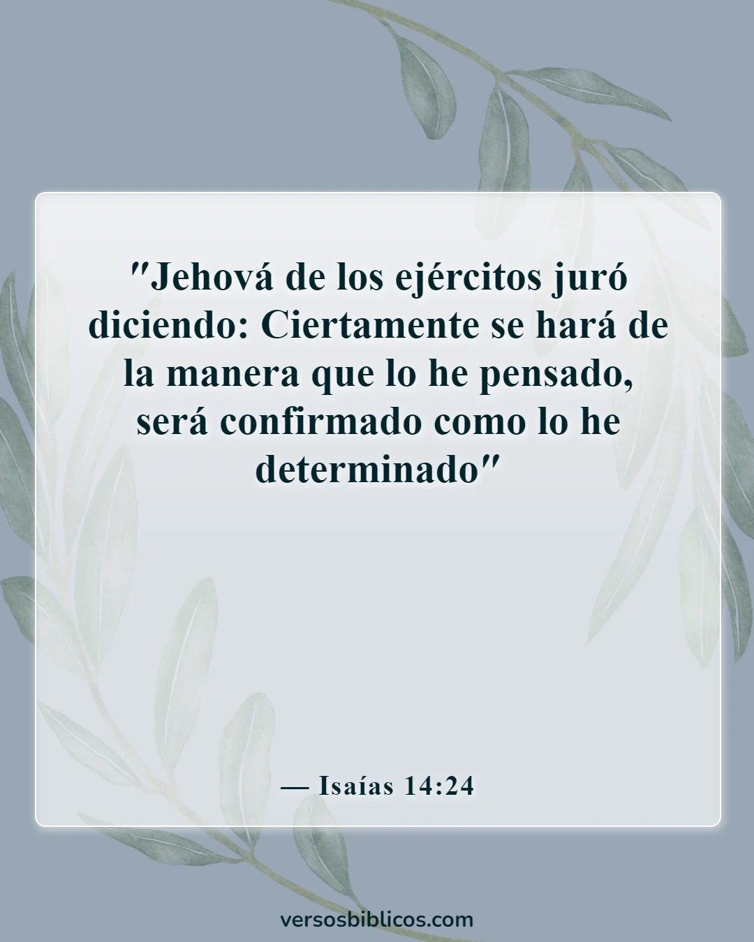 Versículos de la Biblia sobre la soberanía de Dios (Isaías 14:24)