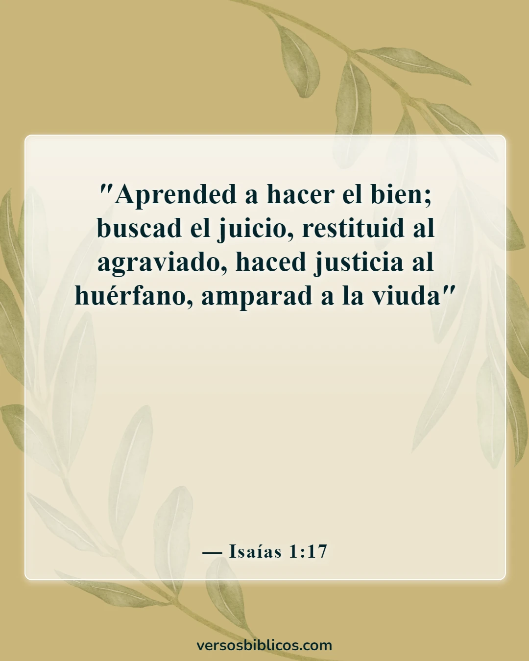 Versículos de la Biblia sobre la bondad (Isaías 1:17)