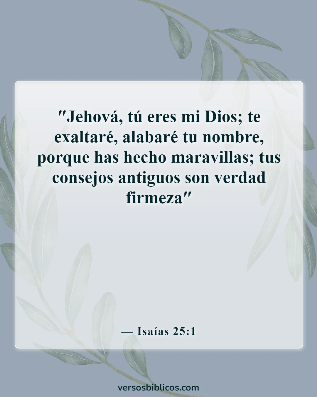Versículos de la Biblia sobre recordar a Dios (Isaías 25:1)