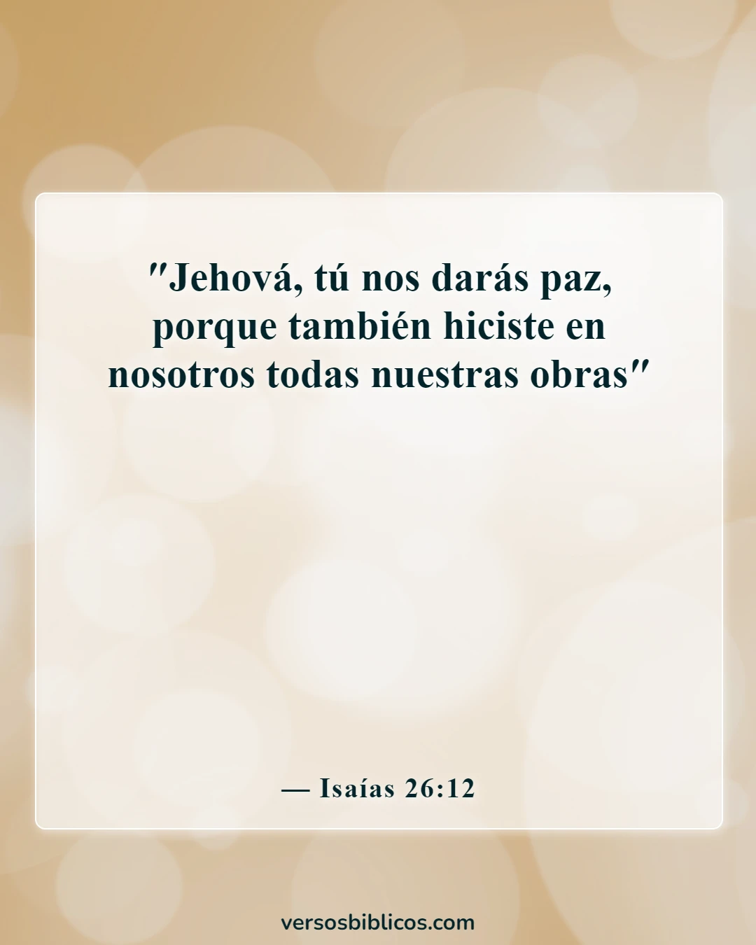 Versículos de la Biblia sobre la paz (Isaías 26:12)