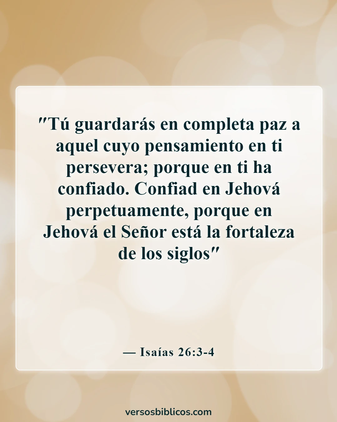 Versículos de la Biblia sobre la traición (Isaías 26:3-4)