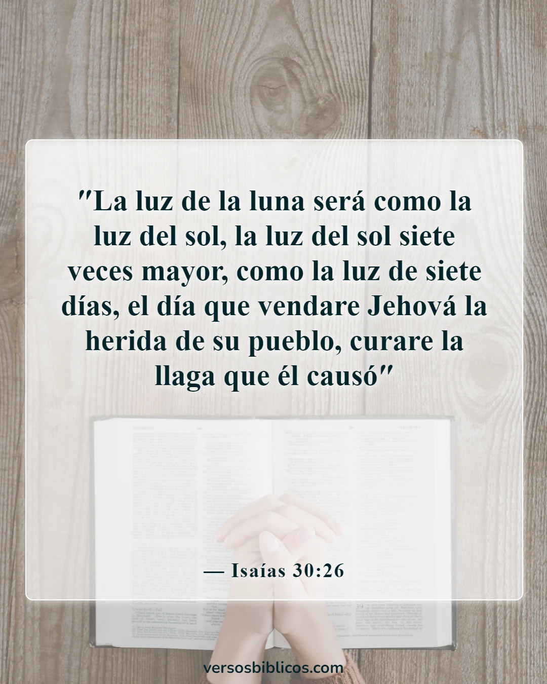 Versículos de la Biblia sobre el sol (Isaías 30:26)