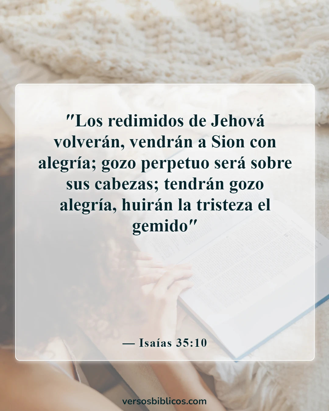 Versículos de la Biblia sobre el canto (Isaías 35:10)