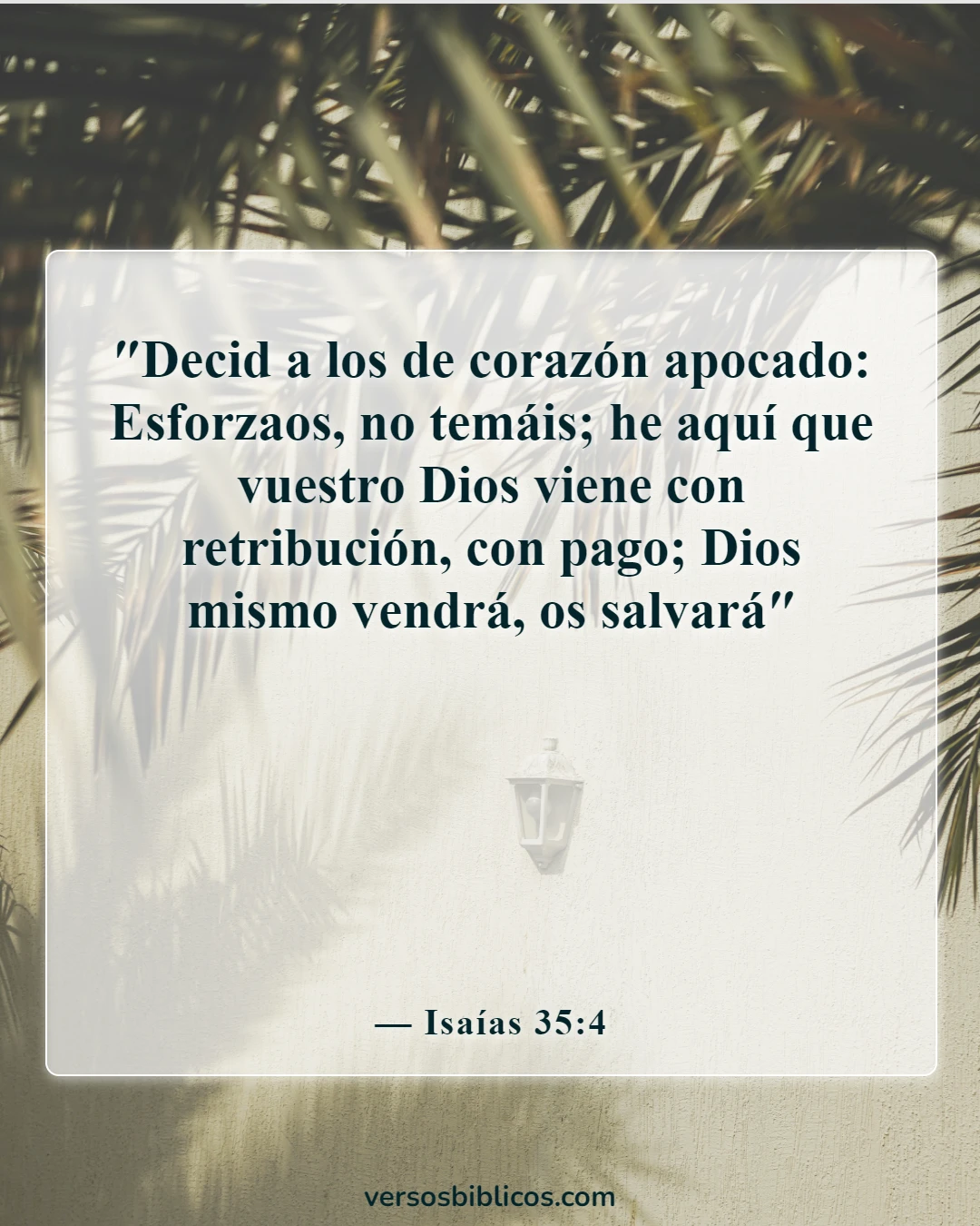 Versículos de la Biblia sobre No temas (Isaías 35:4)