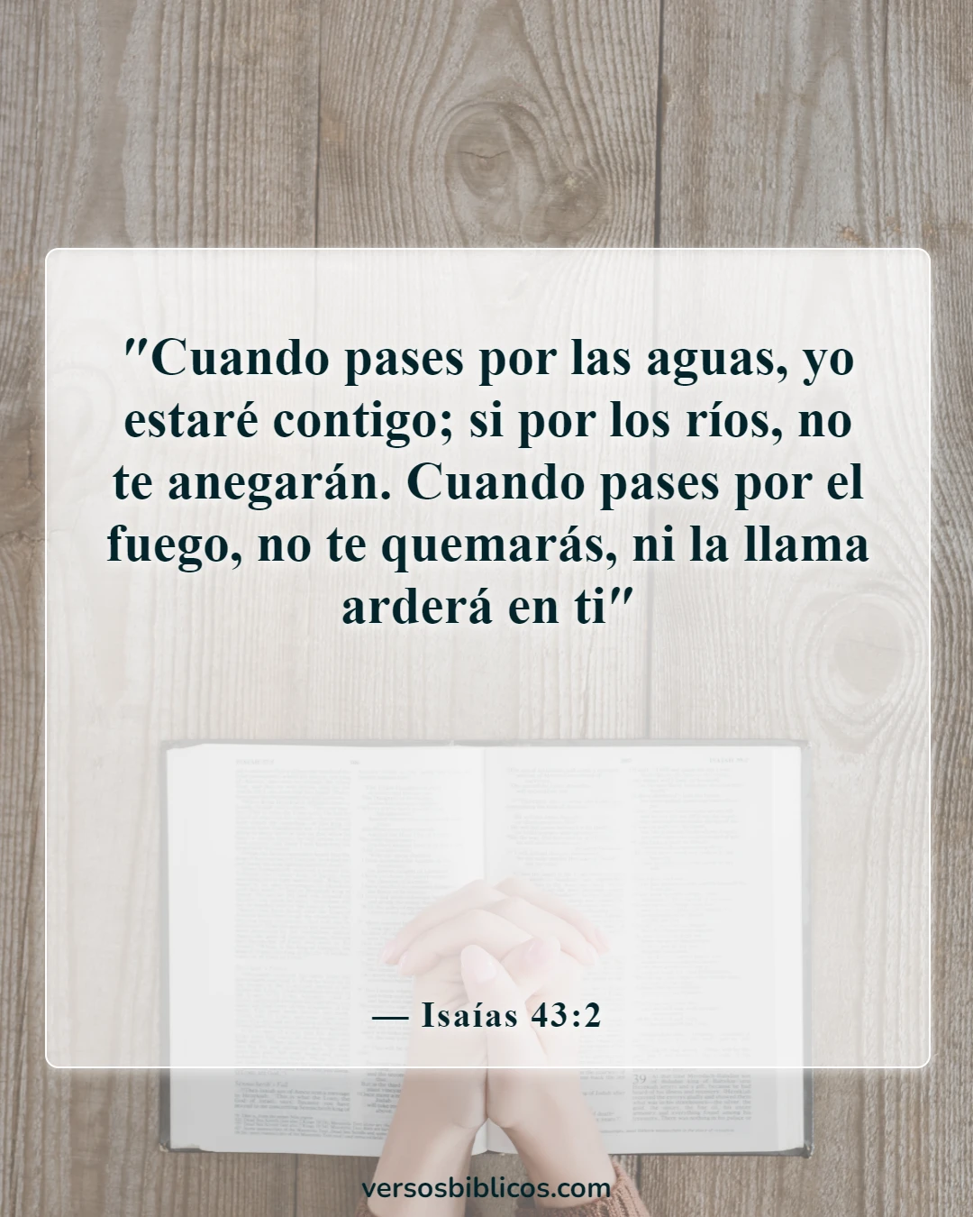 Versículos de la Biblia sobre la soledad (Isaías 43:2)