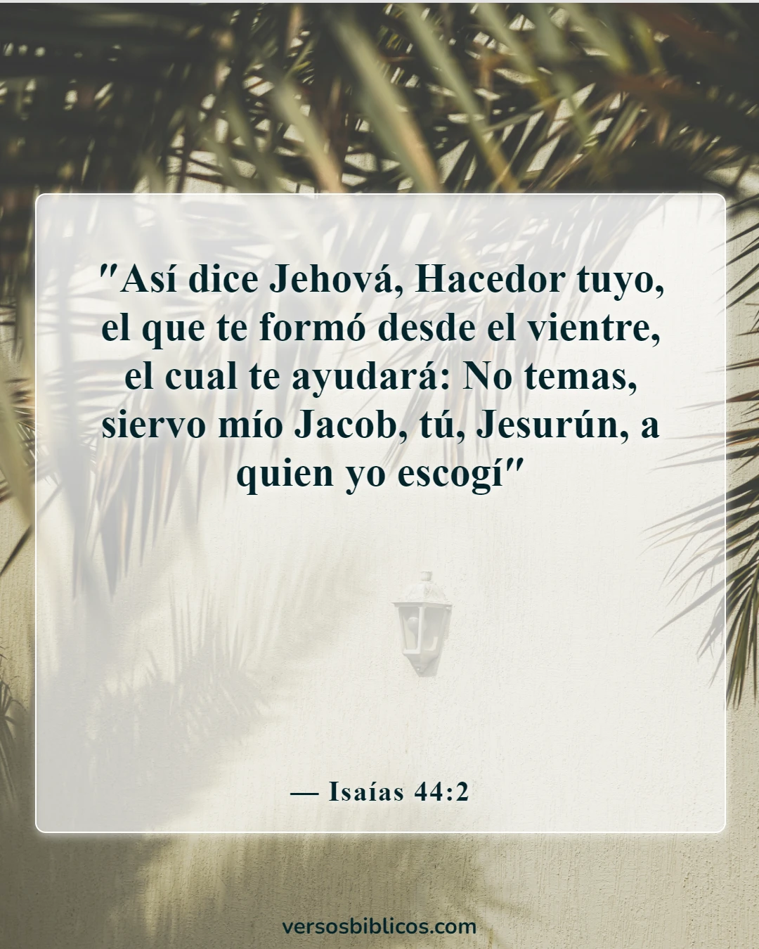 Versículos de la Biblia sobre la vida comienza con el primer aliento (Isaías 44:2)