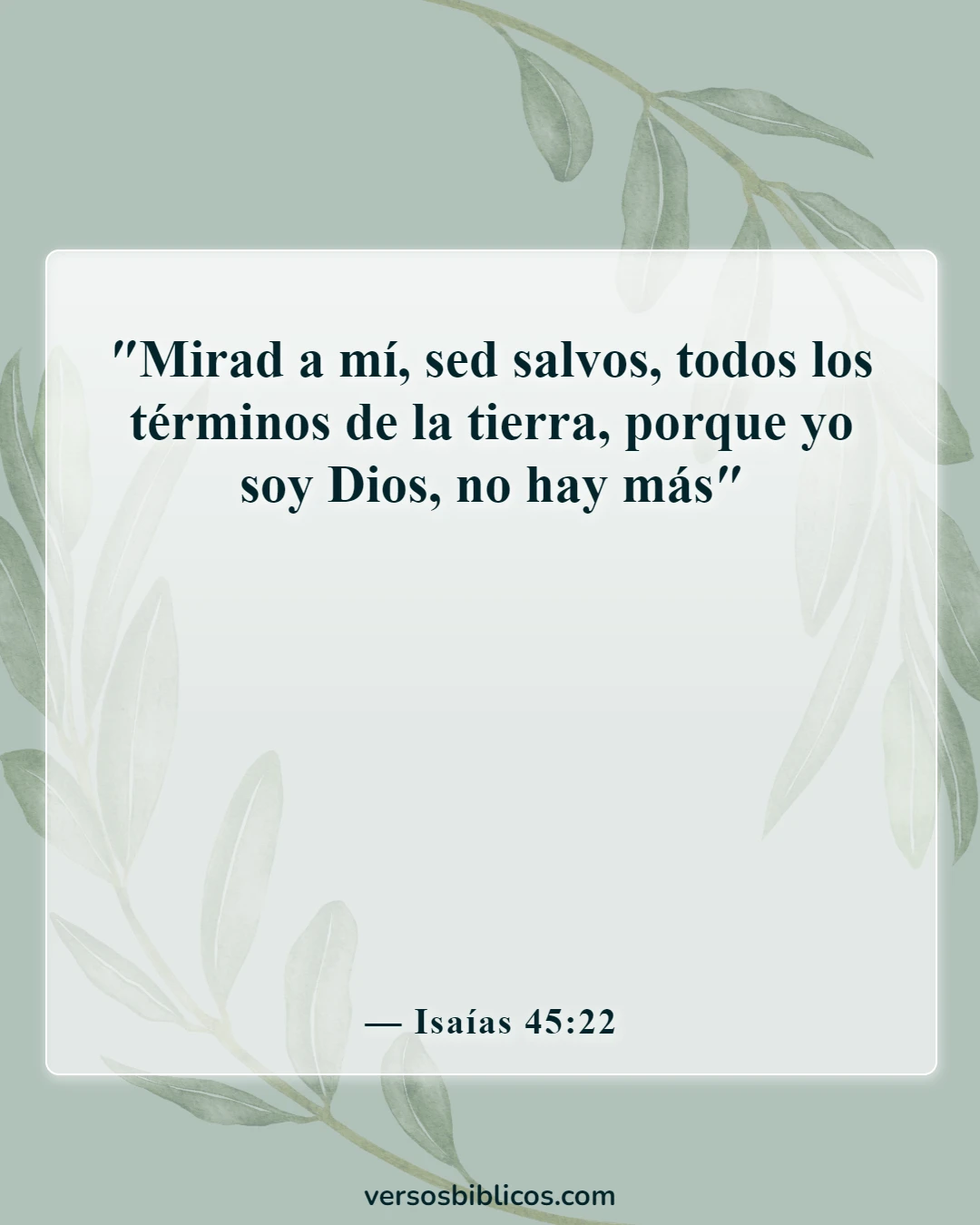Versículos de la Biblia sobre cómo ser salvo (Isaías 45:22)
