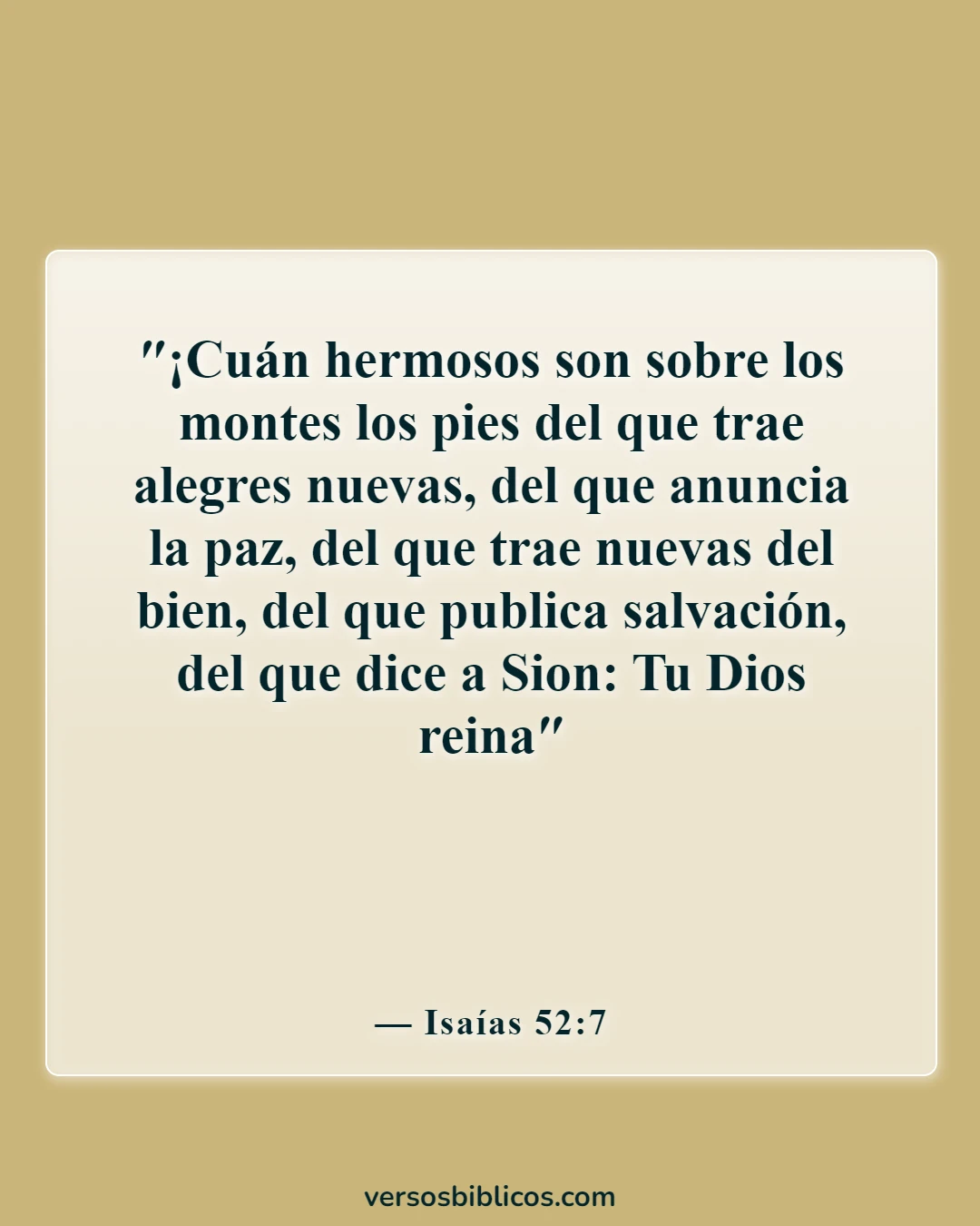Versículos de la Biblia sobre las montañas (Isaías 52:7)