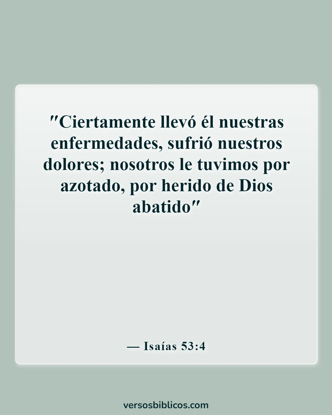 Versículos de la Biblia sobre cómo dejar una relación (Isaías 53:4)