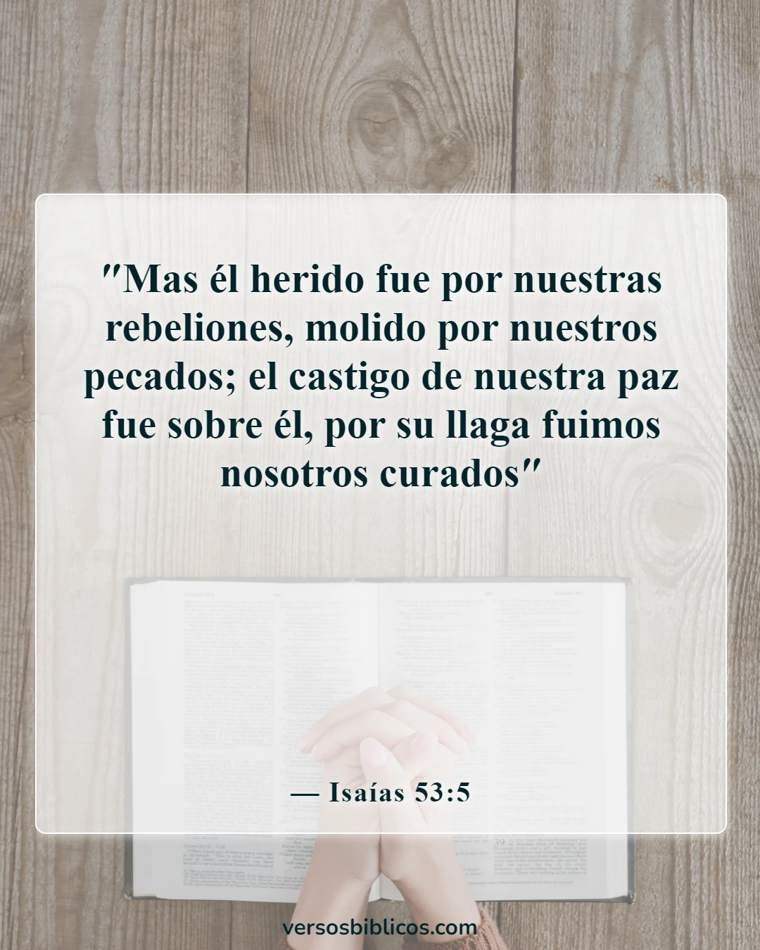 Versículos de la Biblia sobre el dolor (Isaías 53:5)
