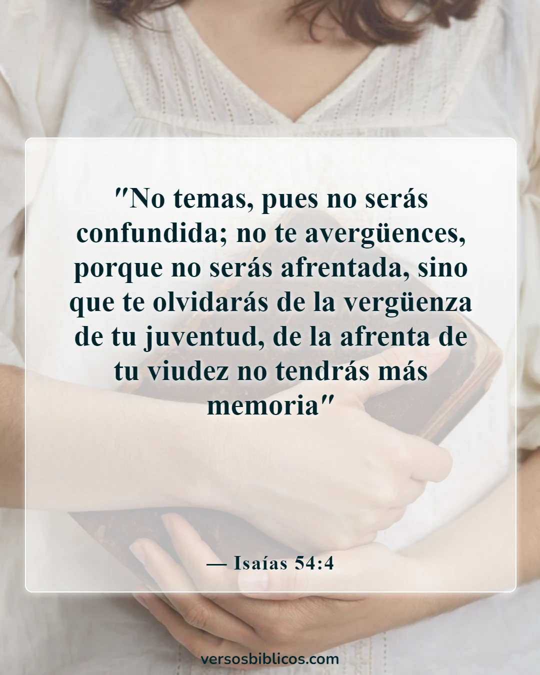 Versículos de la Biblia sobre No temas (Isaías 54:4)