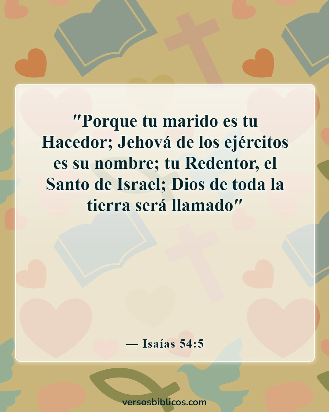 Versículos de la Biblia sobre el compromiso matrimonial (Isaías 54:5)