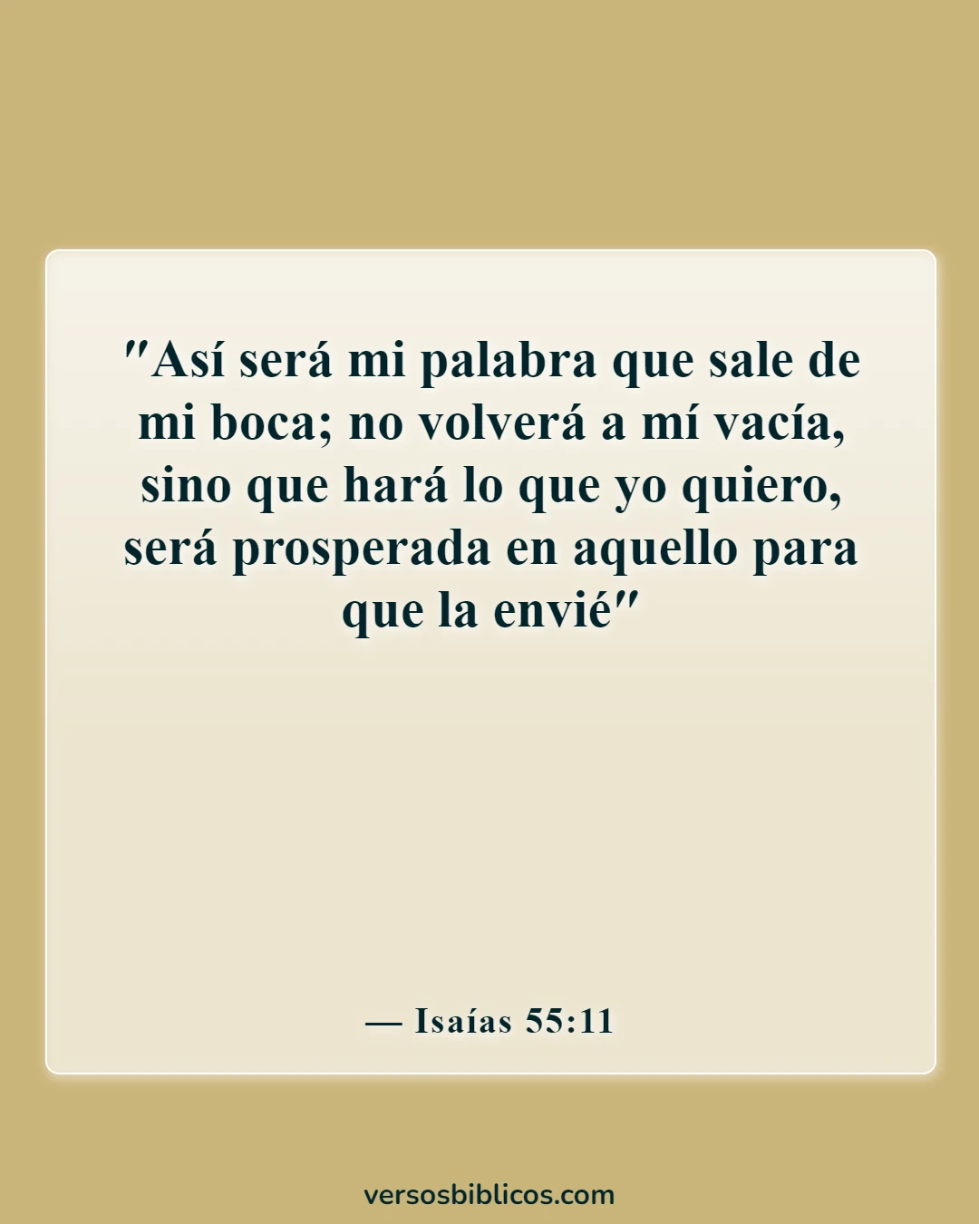 Versículos de la Biblia sobre Dios no miente (Isaías 55:11)