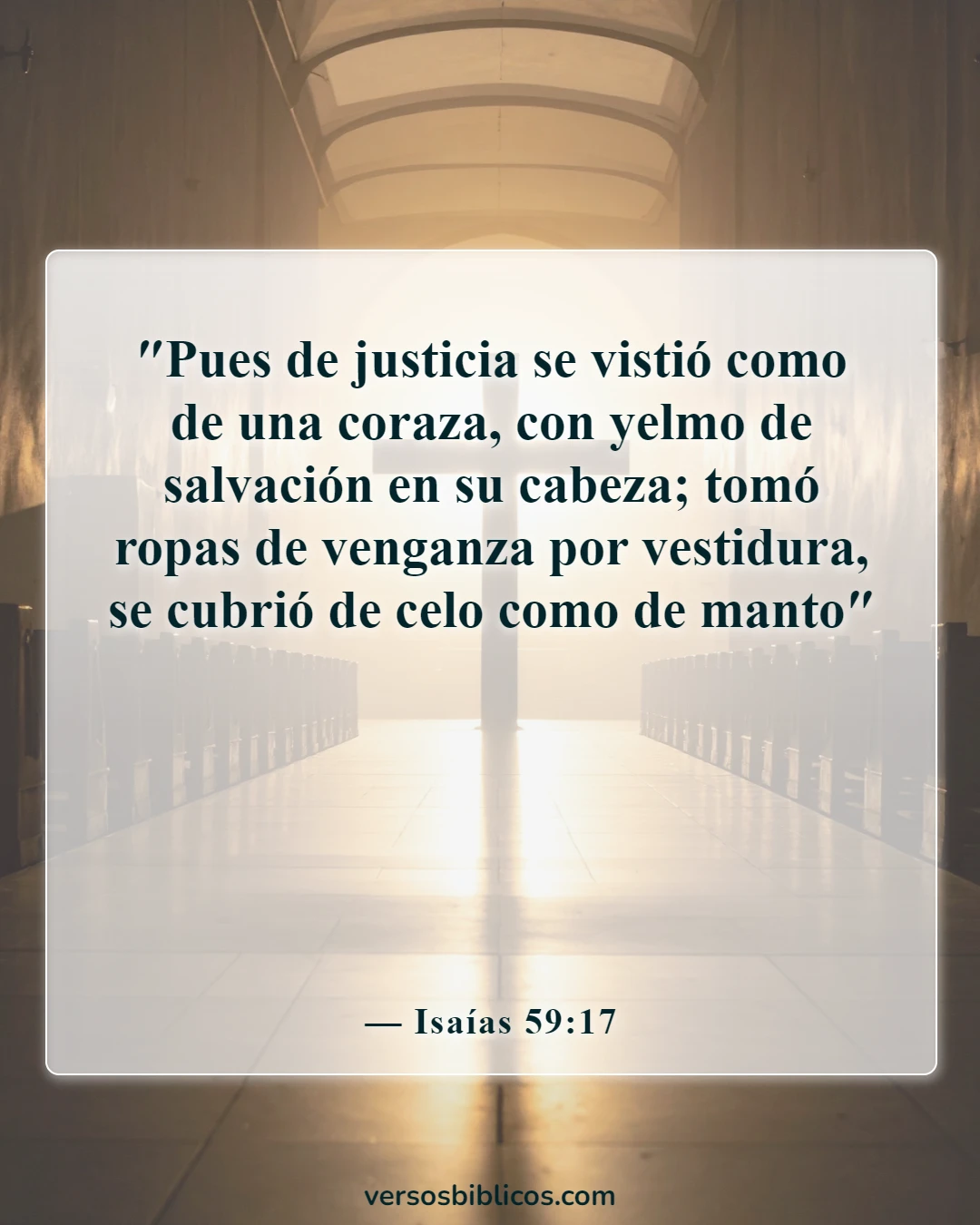 Versículos de la Biblia sobre el ataque espiritual (Isaías 59:17)