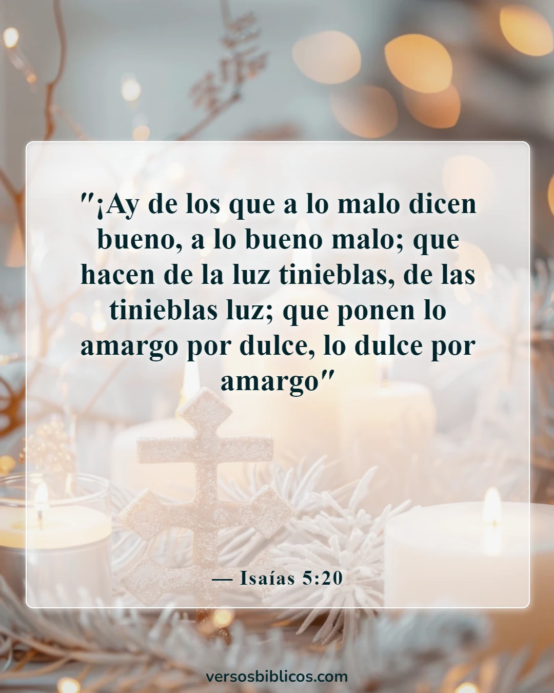 Versículos de la Biblia sobre el discernimiento (Isaías 5:20)