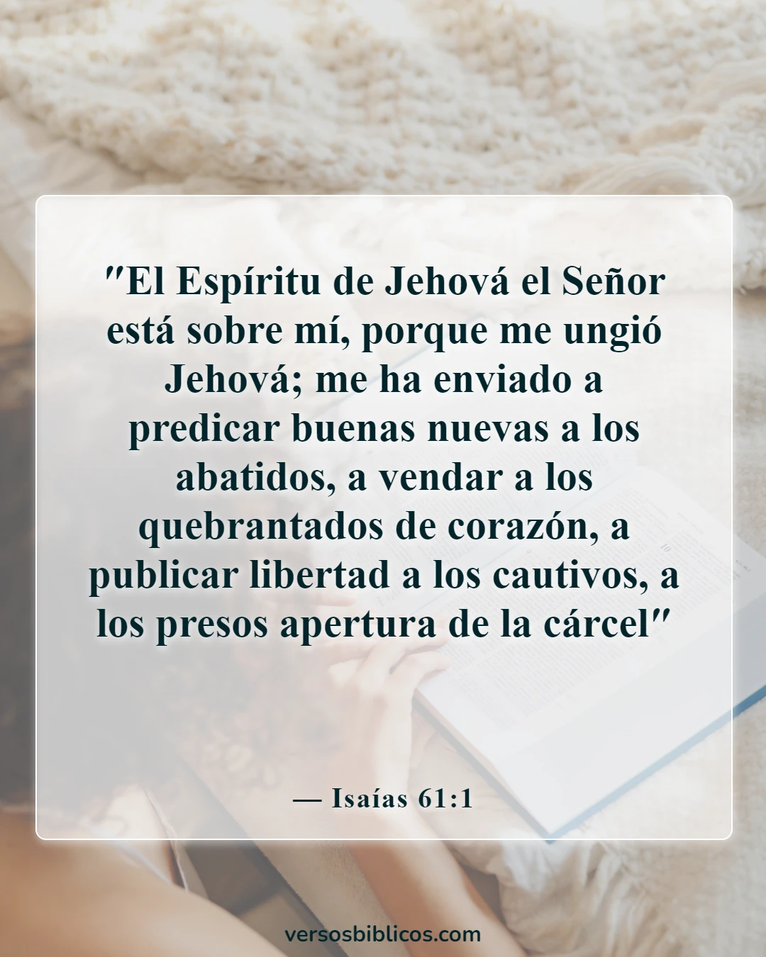 Versículos de la Biblia sobre el dolor (Isaías 61:1)