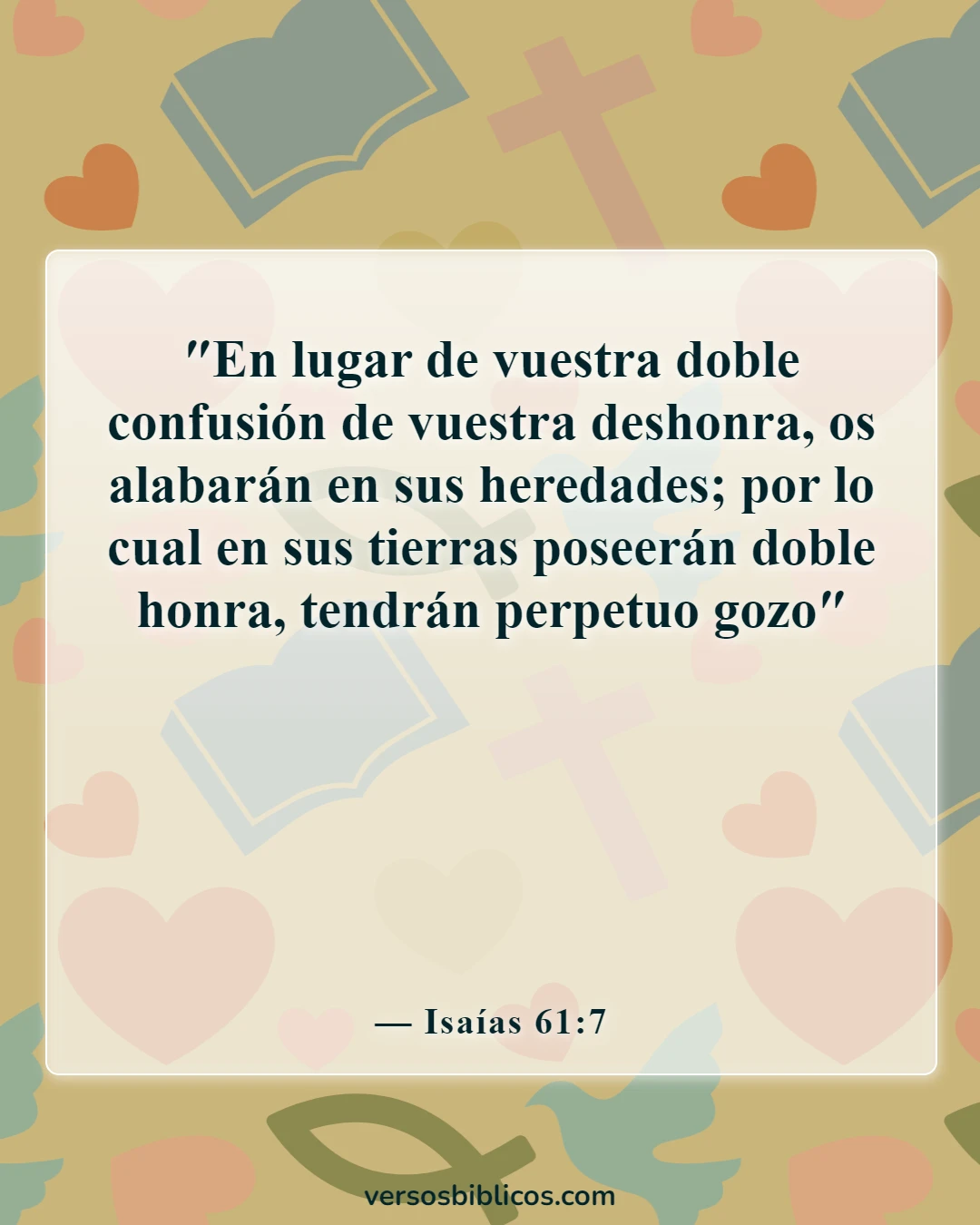 Versículos de la Biblia sobre el castigo (Isaías 61:7)