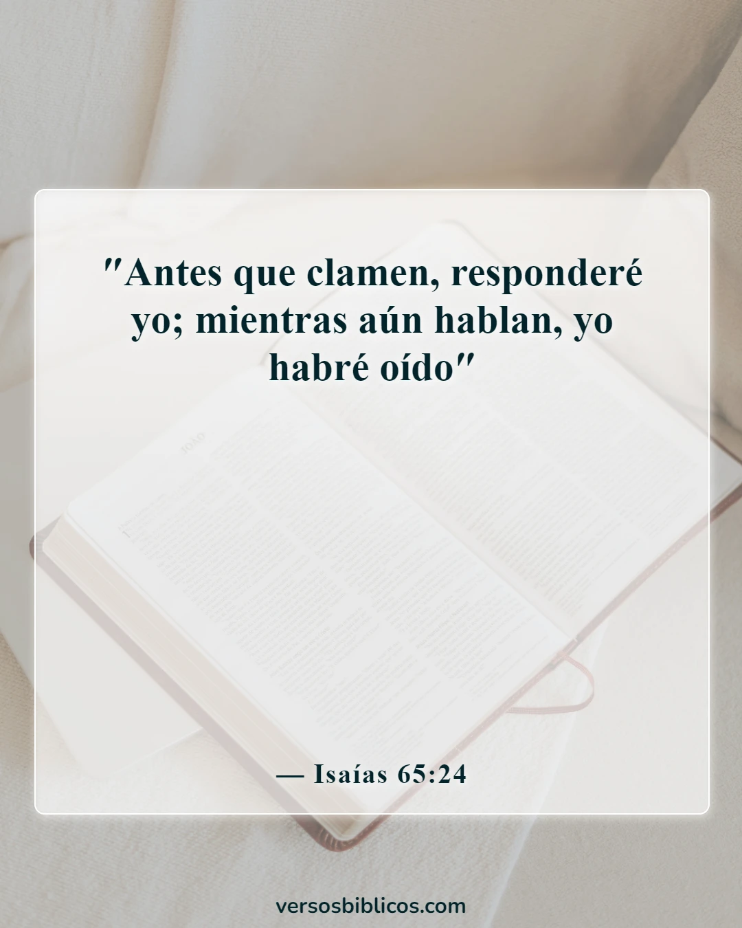 Versículos de la Biblia sobre orar y orar por los demás (Isaías 65:24)