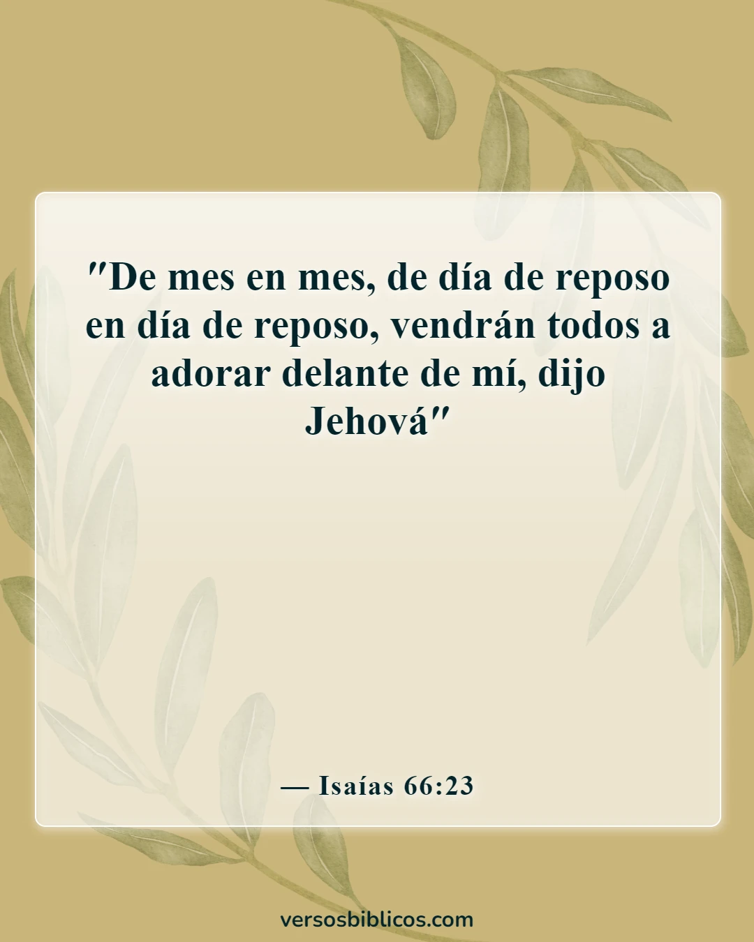 Versículos de la Biblia sobre el sábado (Isaías 66:23)
